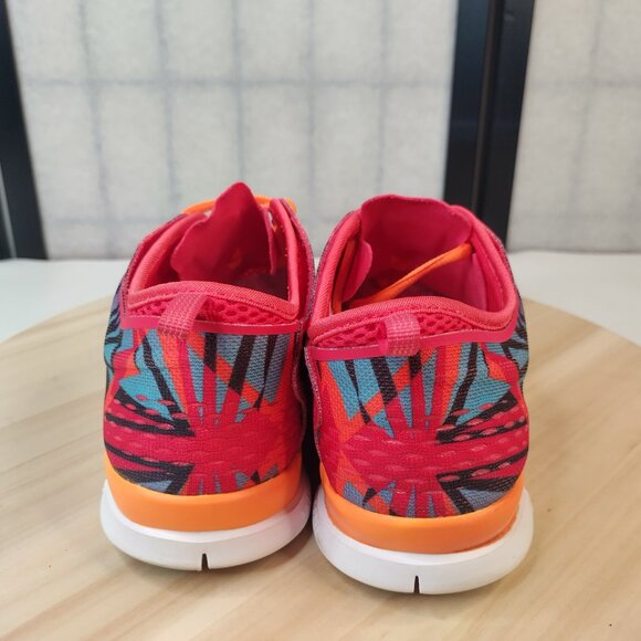 Nike Free 5.0 TR Fit 4 Print Shoes Geranium Orange Purple Teal Women US 8.5 - Picture 8 of 15